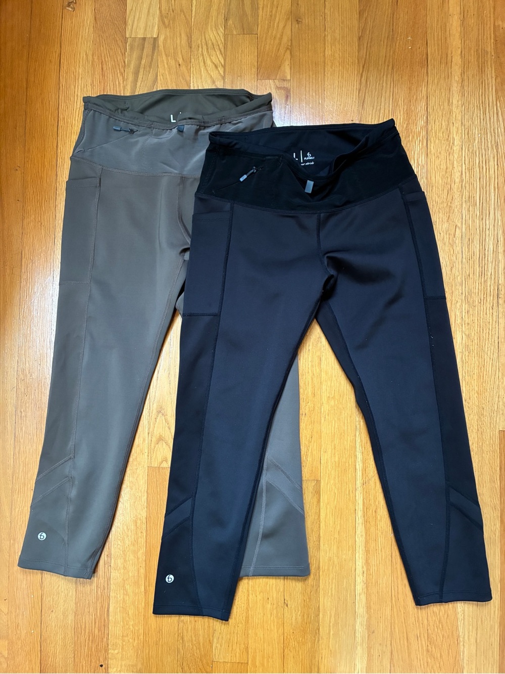 Flipbelt Running Leggings w/ Built-In Pockets & Storage - 7/8 Length, Like New